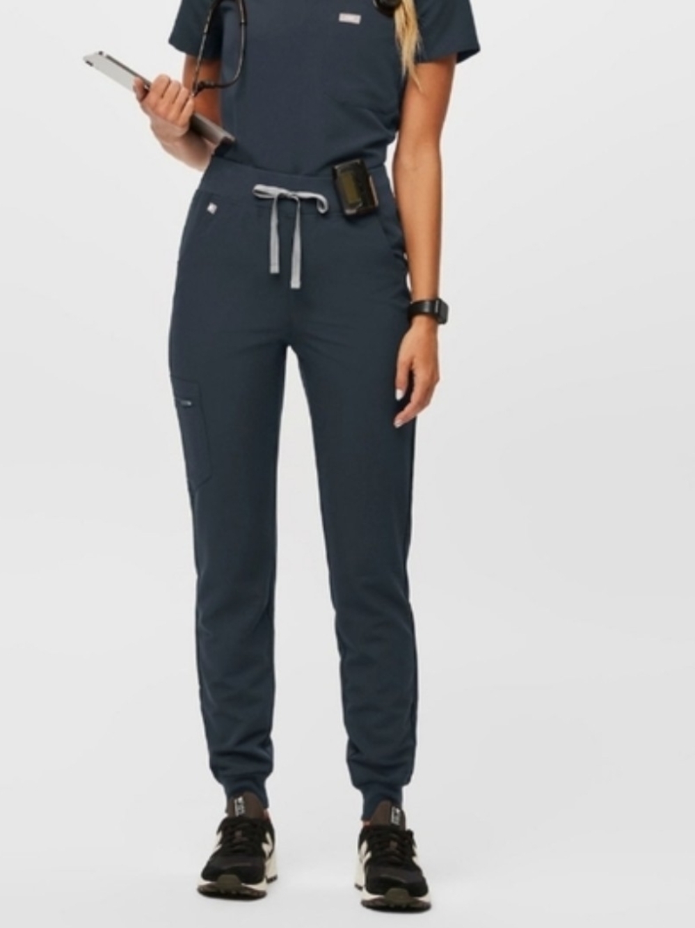 BNWT Figs Quiet Navy Zamora Jogger Scrub Pants Regular Length Size Small